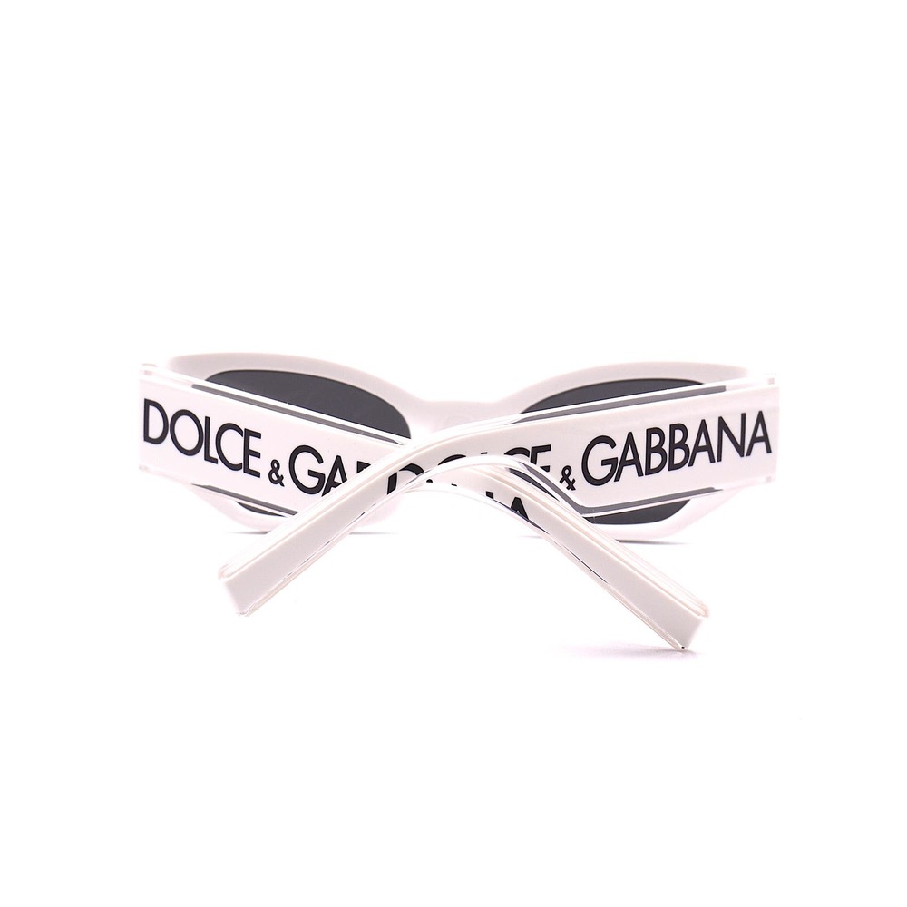 DOLCE&GABBANA DG6186 WHITE DARK GREY LENS AUTHENTIC SUNGLASSES - Picture 12 of 14